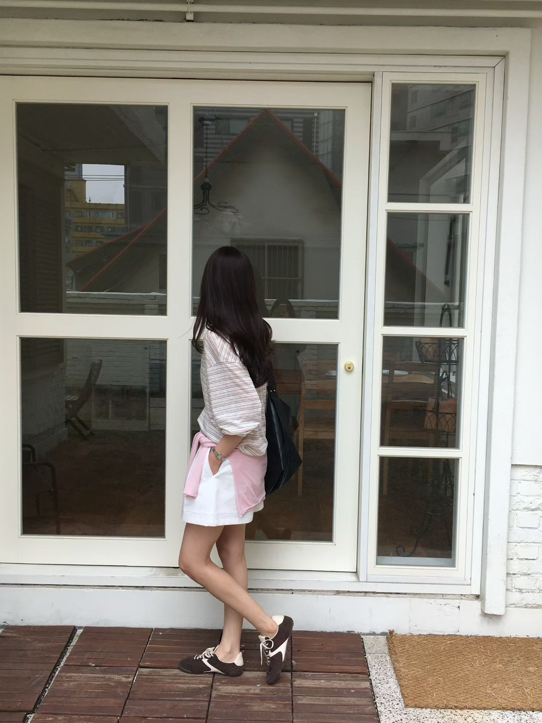 B32.櫥窗家都會休閒打褶短褲