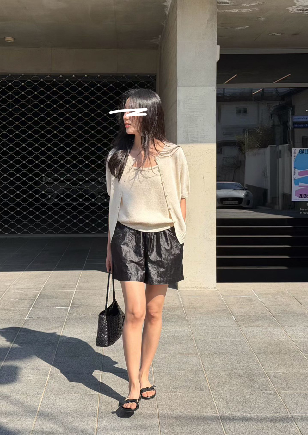 B56.瘦瘦歐膩時尚微光澤短褲