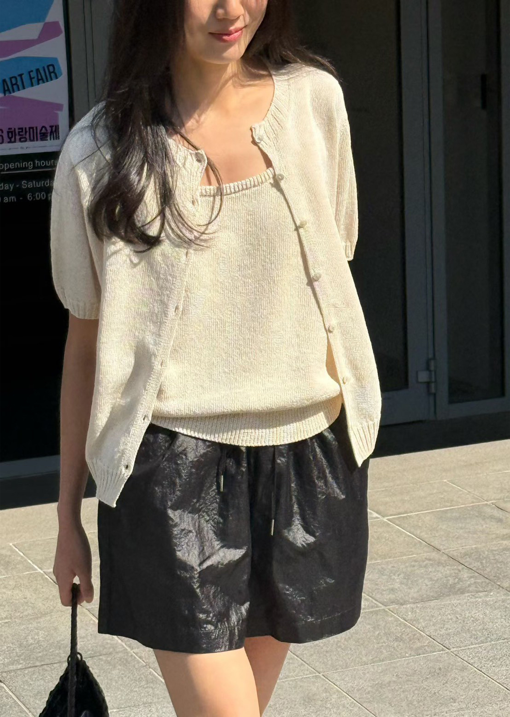 B56.瘦瘦歐膩時尚微光澤短褲