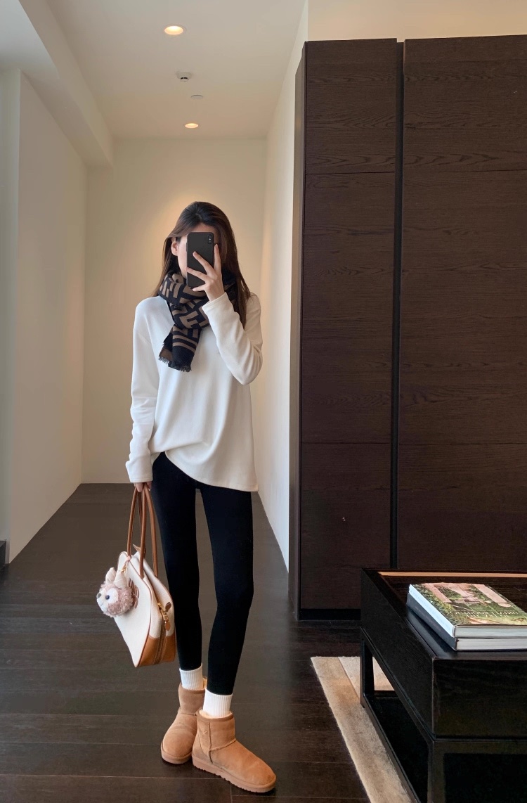 A38.冬日溫暖修身提臀內搭褲