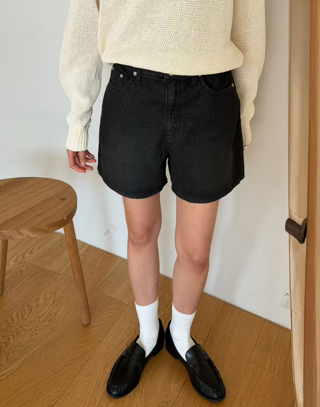 B86.瘦瘦歐膩百搭牛仔短褲