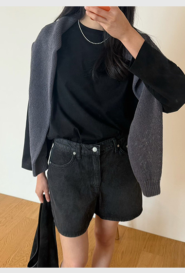 B86.瘦瘦歐膩百搭牛仔短褲