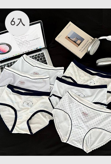 B01.俏皮日系純棉內褲6入