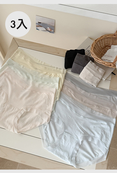 A01.極簡素雅彈性內褲3入不挑色