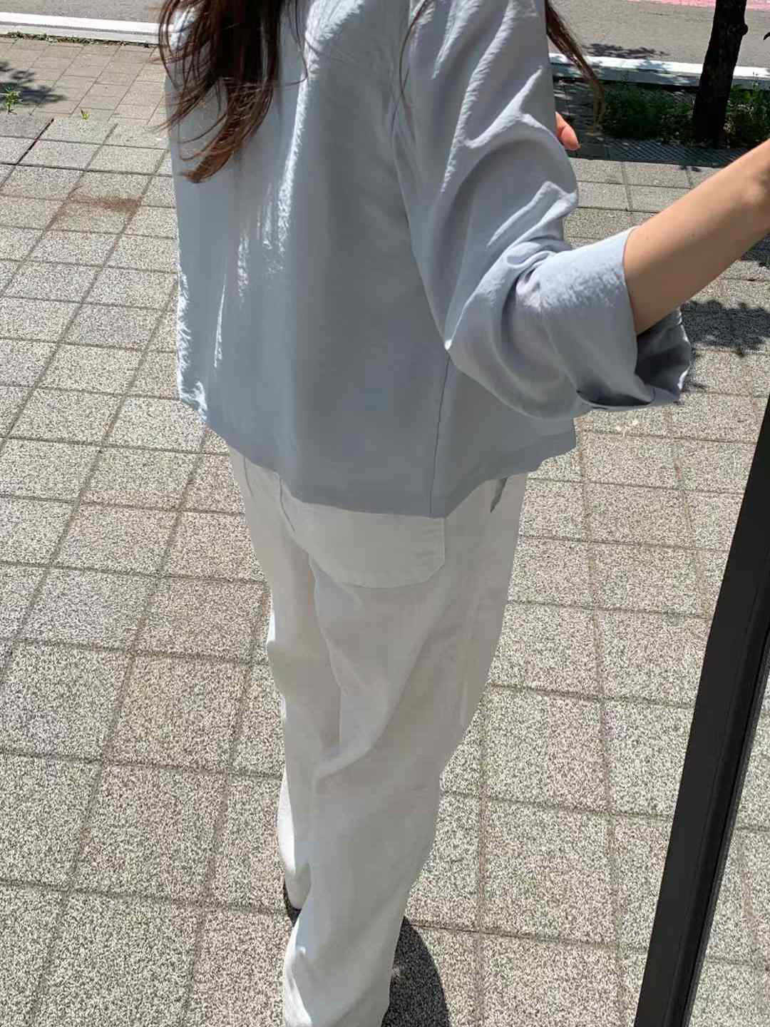 A60.清爽家棉質綁帶休閒牛仔褲