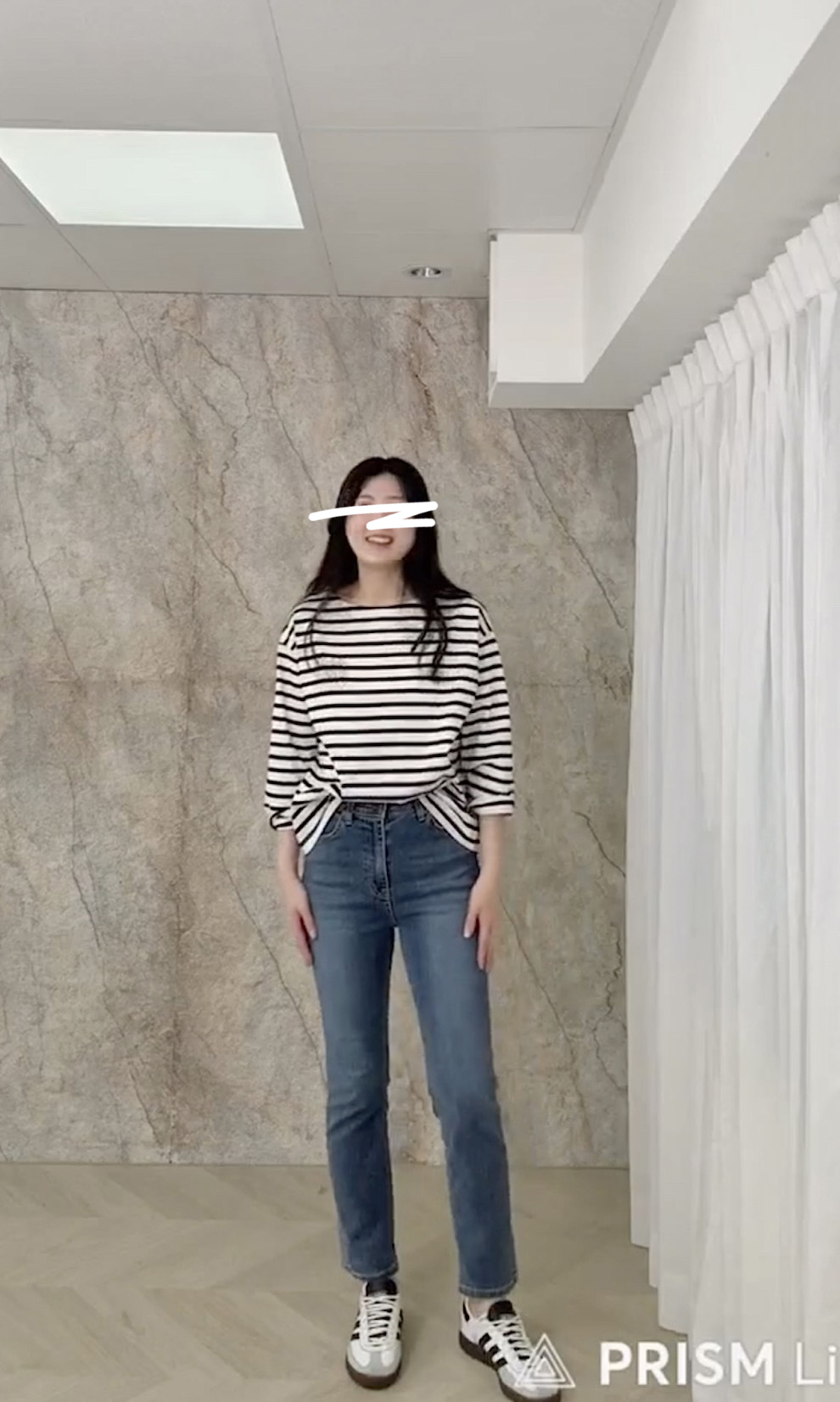 韓國彈性內鬆緊腰法棍牛仔褲