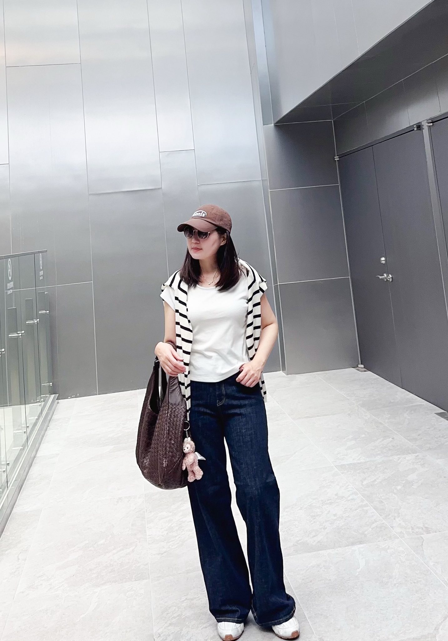 綠繡線復古柔軟彈性喇叭褲