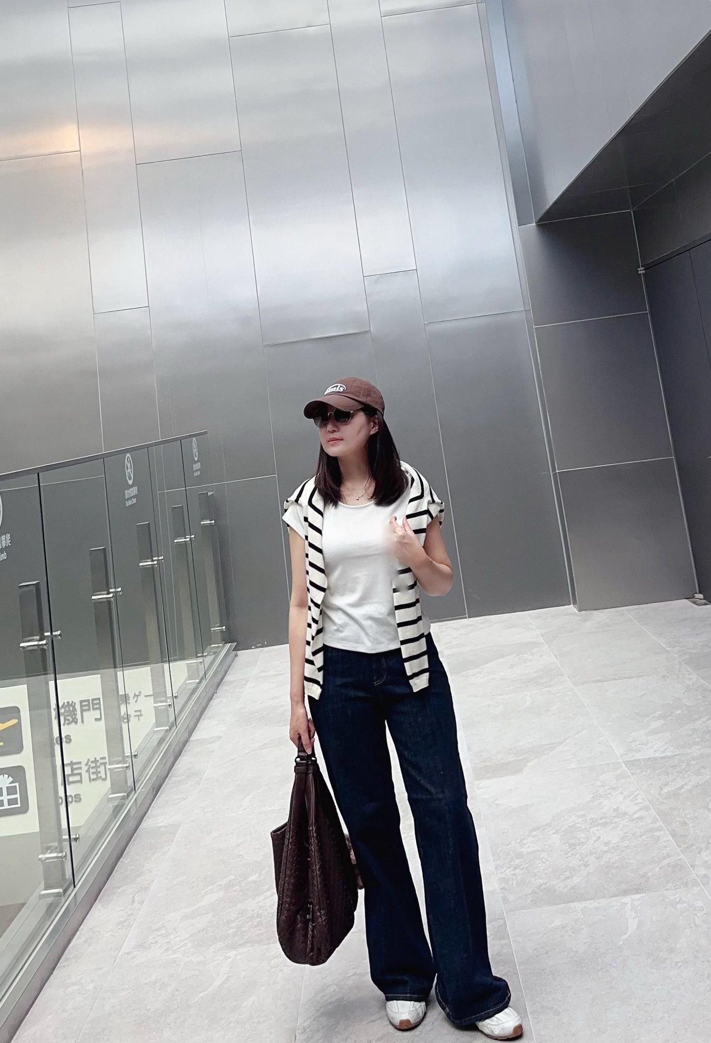 綠繡線復古柔軟彈性喇叭褲