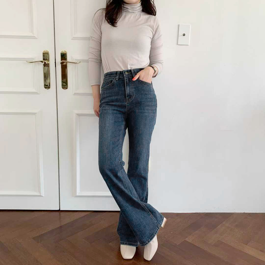 B20.修身完美比例喇叭牛仔褲