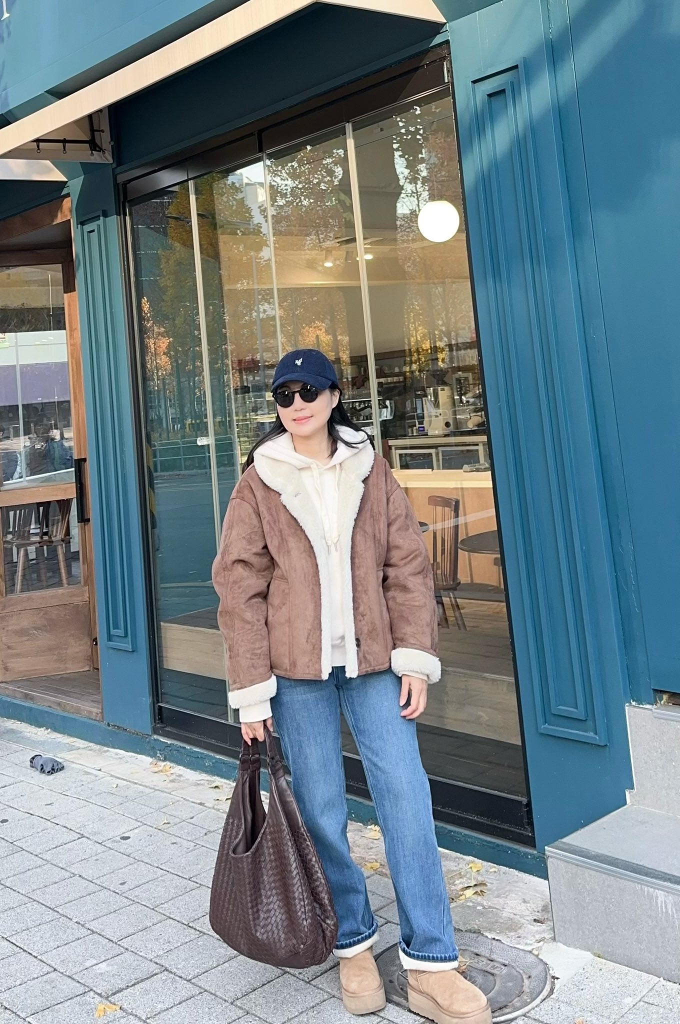 彩色布標保暖顯瘦厚刷毛牛仔褲