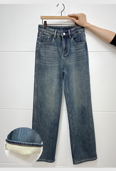 B69.保暖厚刷毛Q彈舒適牛仔褲