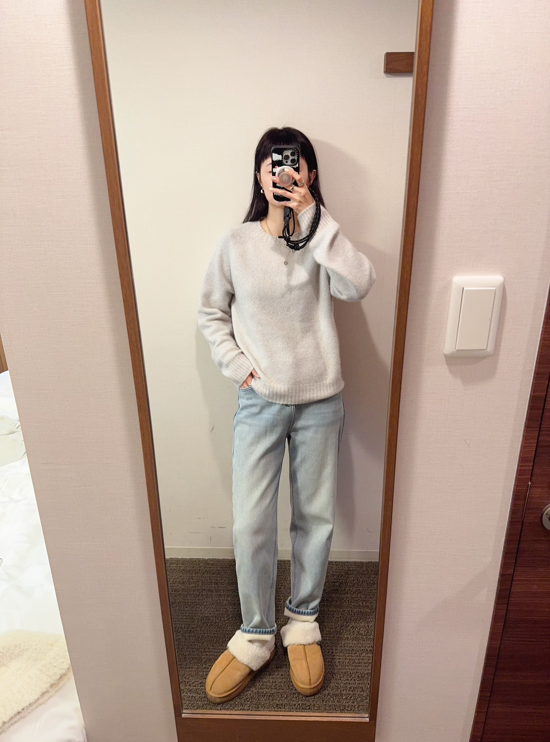 A87.星星家冬日溫暖刷毛牛仔褲