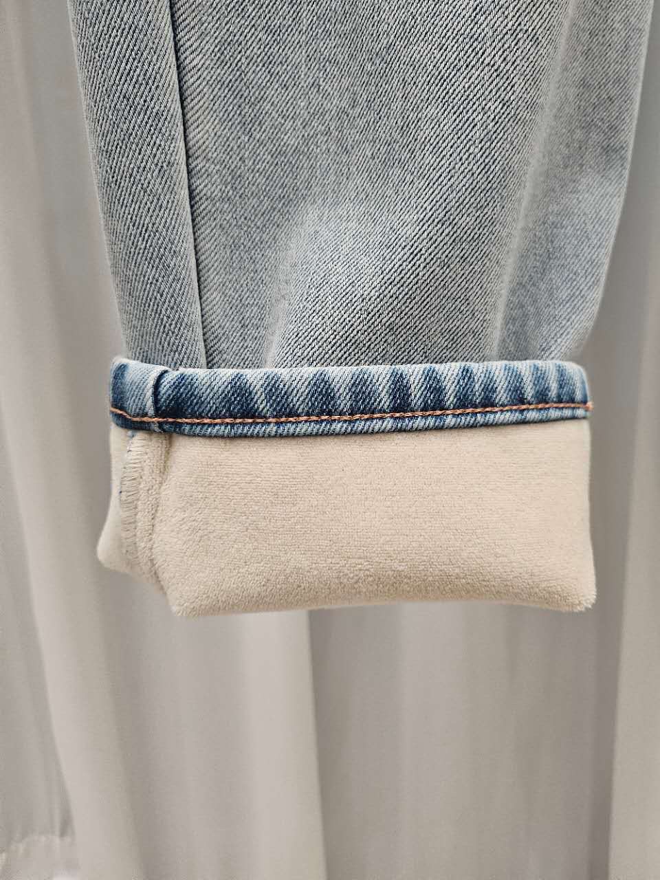 A87.星星家冬日溫暖刷毛牛仔褲