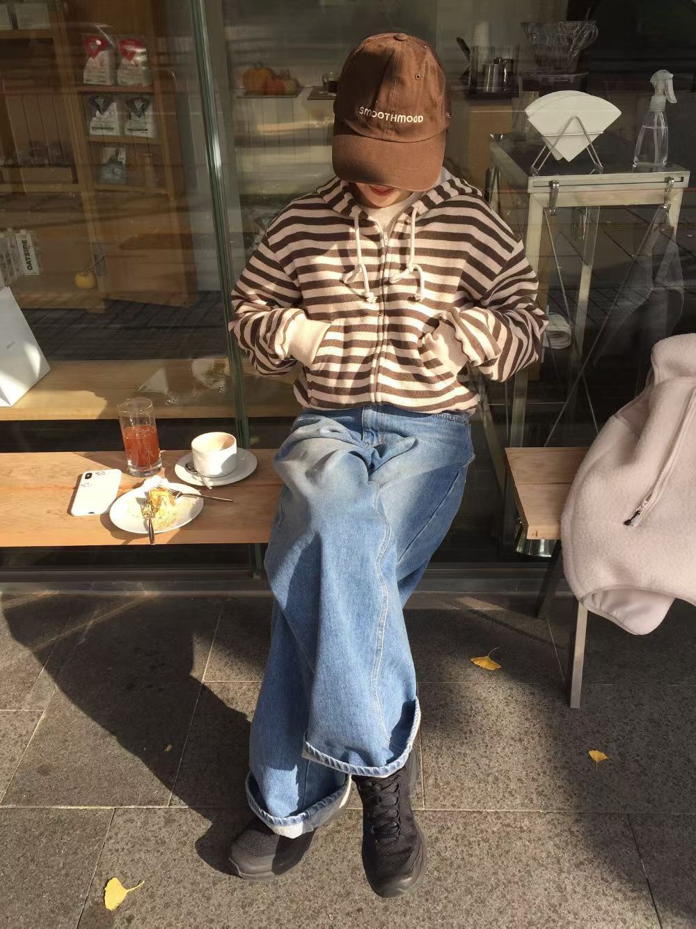 B23.人氣熱賣內磨毛漂亮牛仔褲