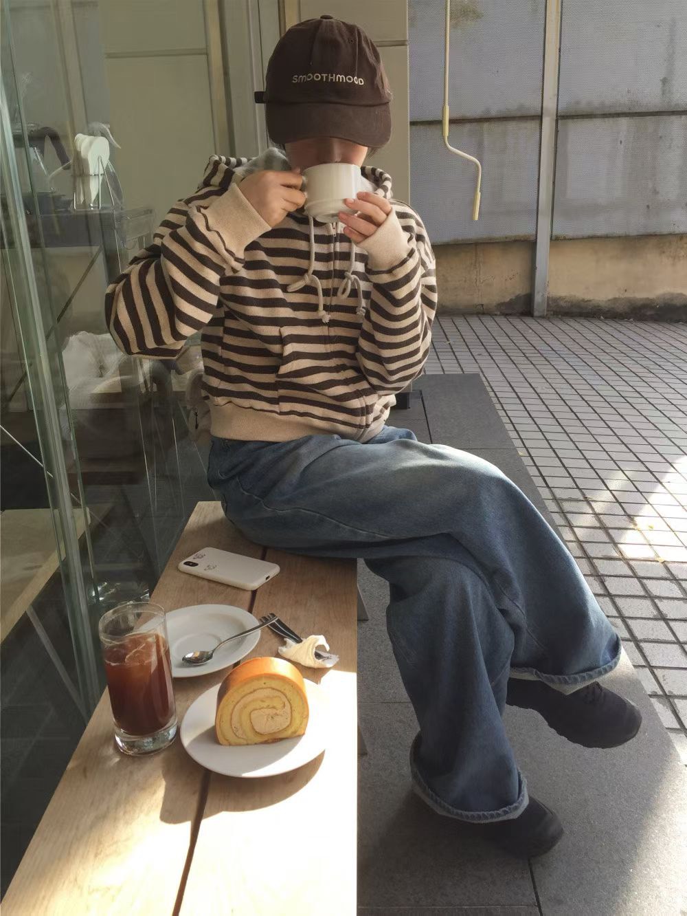 B23.人氣熱賣內磨毛漂亮牛仔褲