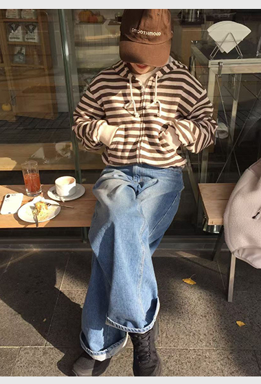 B23.人氣熱賣內磨毛漂亮牛仔褲