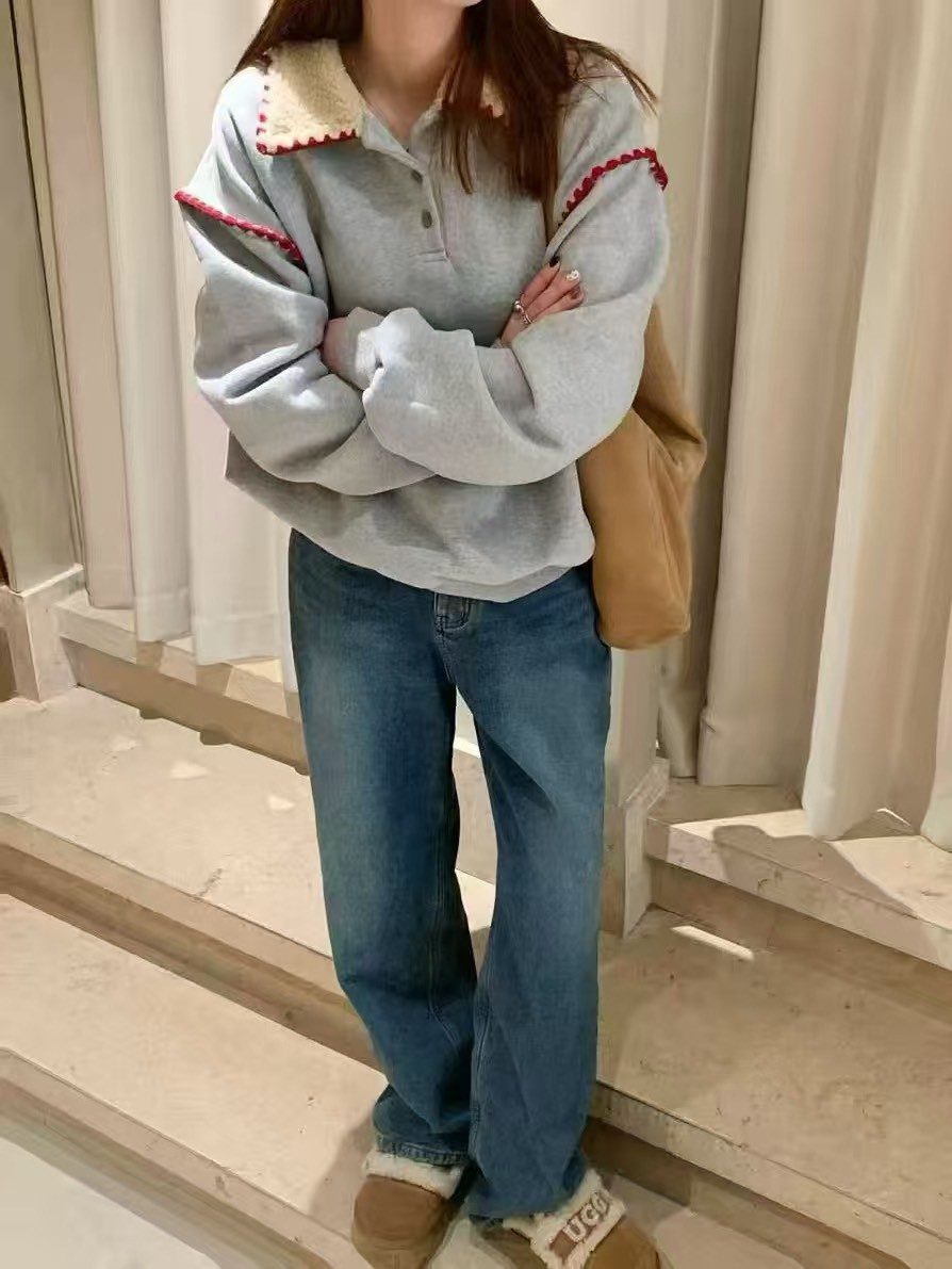 A18.漂亮水洗內鋪貂毛牛仔褲