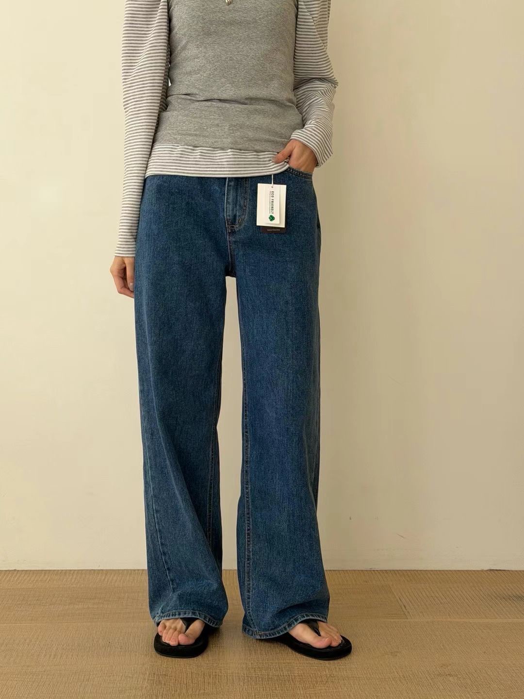 B20.瘦瘦歐膩完美百搭直筒牛仔褲