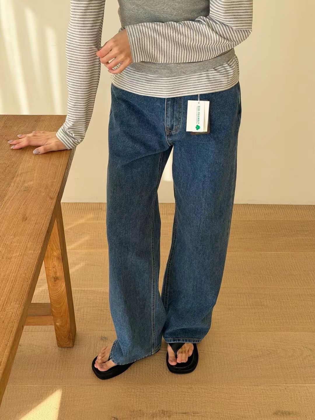 B20.瘦瘦歐膩完美百搭直筒牛仔褲