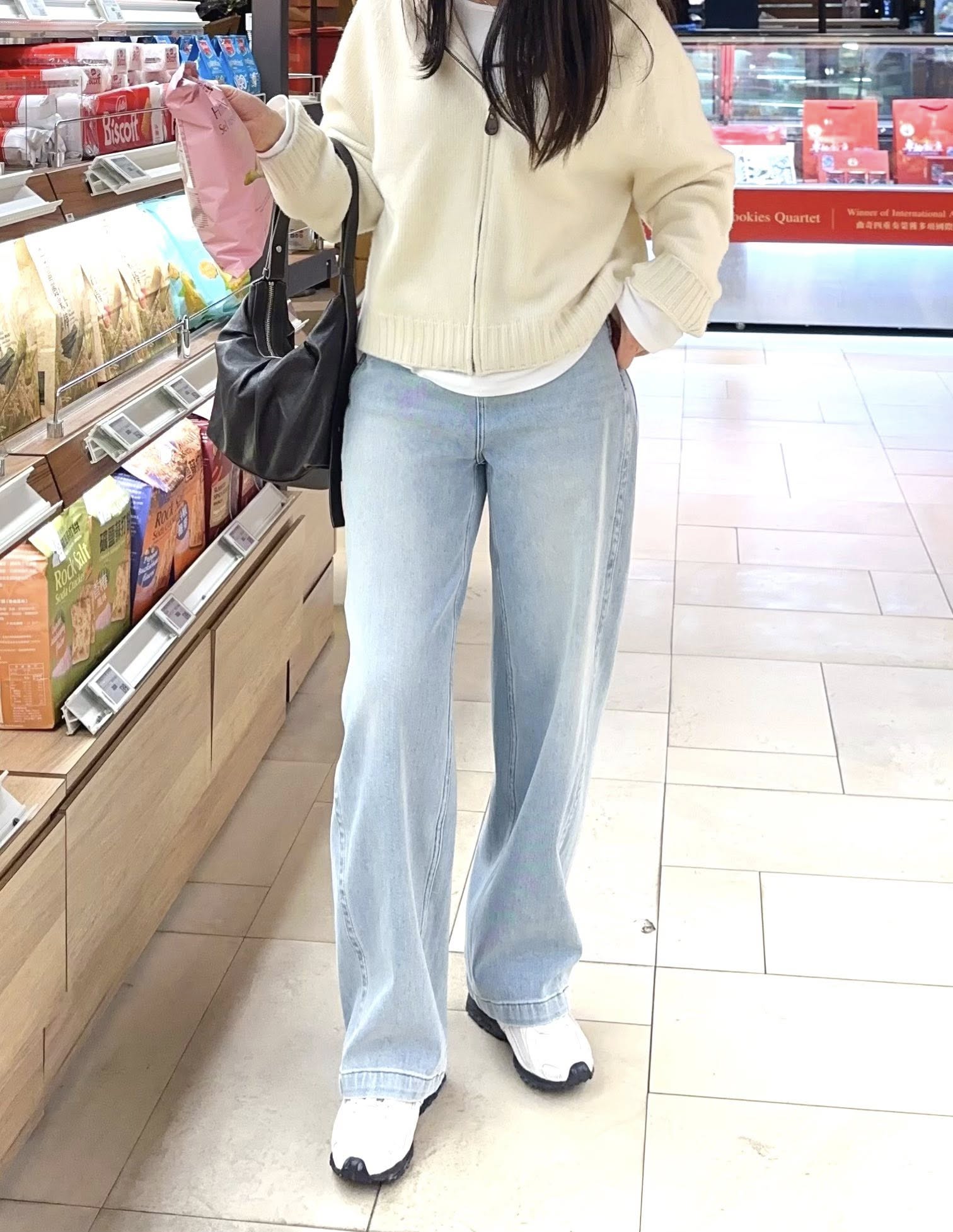 星星家百搭時髦刷色牛仔褲