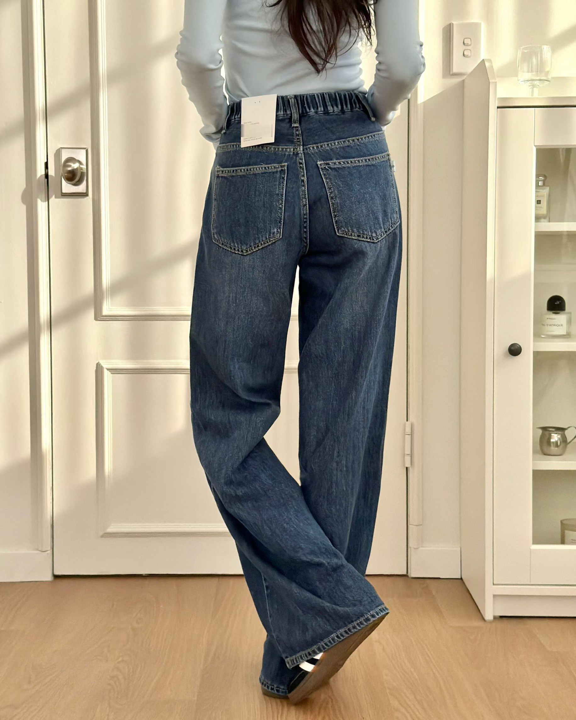 A01.日常修身率性牛仔寬褲