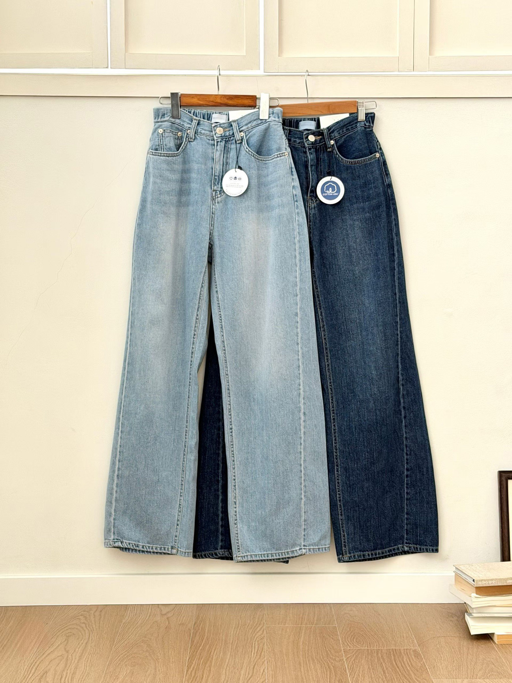 A01.日常修身率性牛仔寬褲