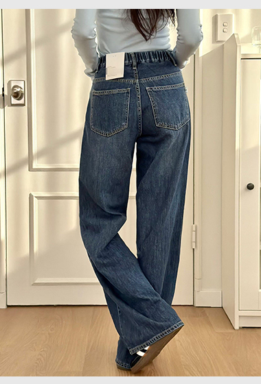 A01.日常修身率性牛仔寬褲