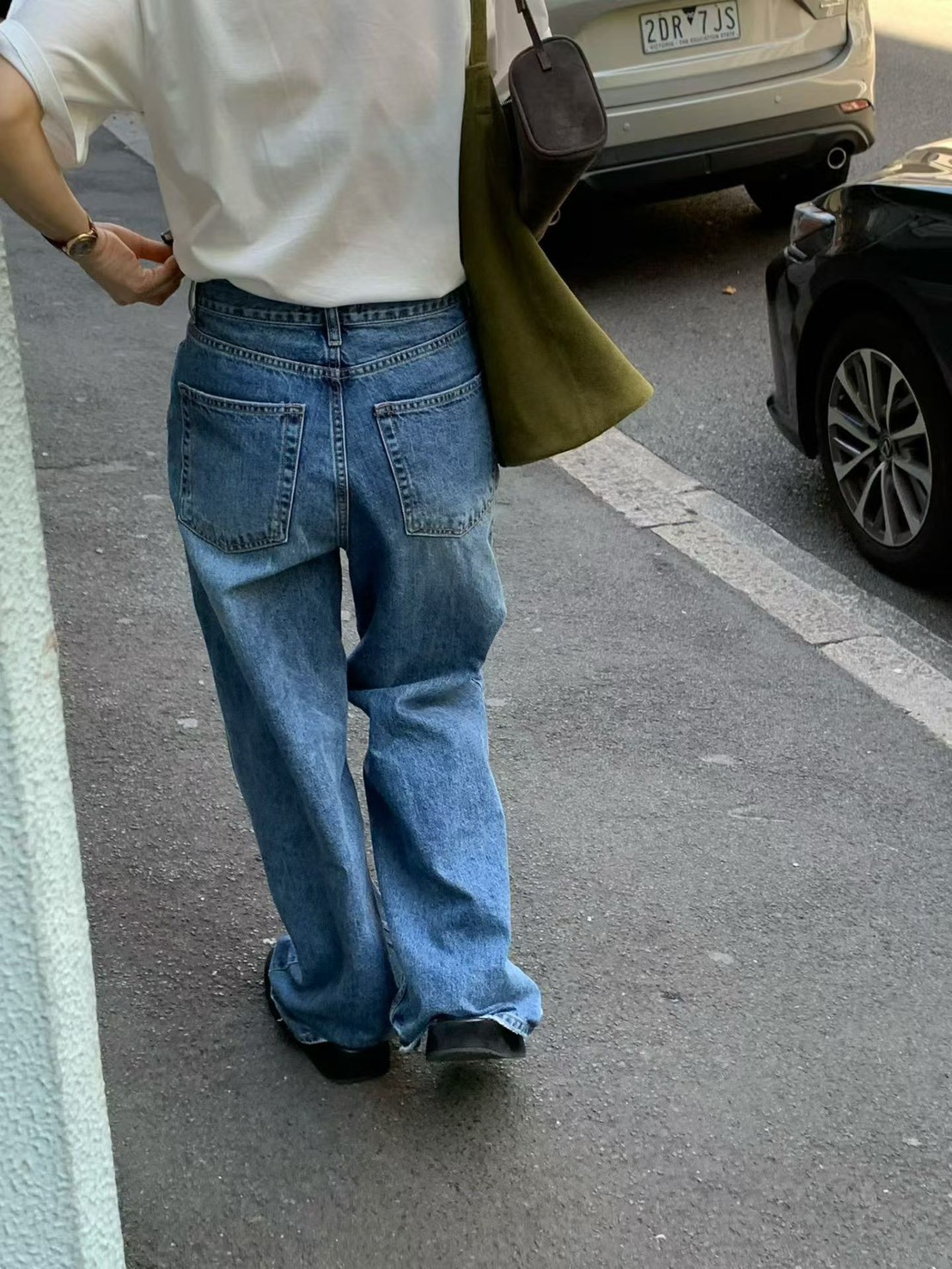 A34.JP家日常穿著刷色牛仔褲