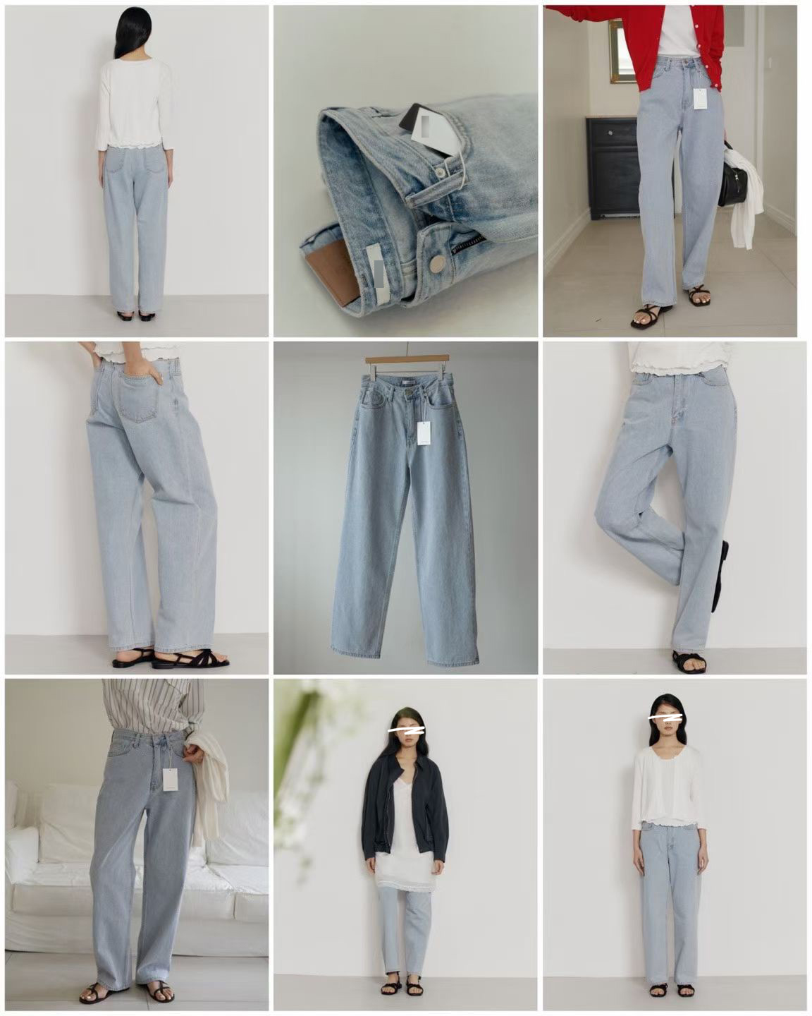 A58.瘦瘦歐膩清爽淺色牛仔褲