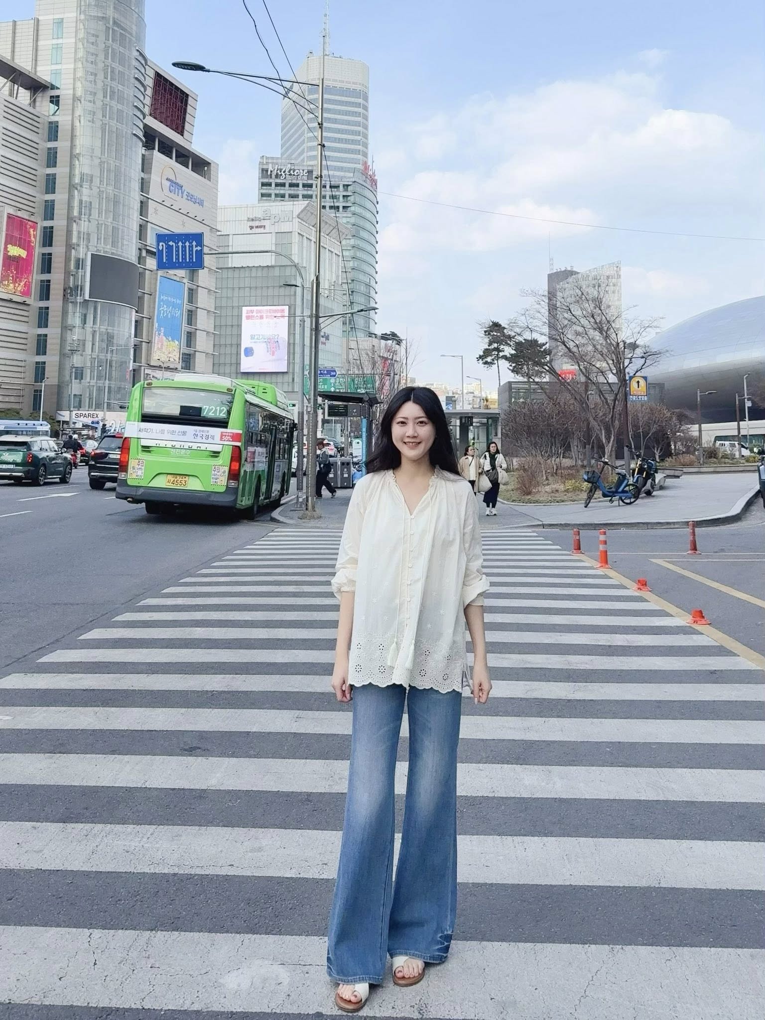 A19.春夏清爽洗色彈性牛仔長褲