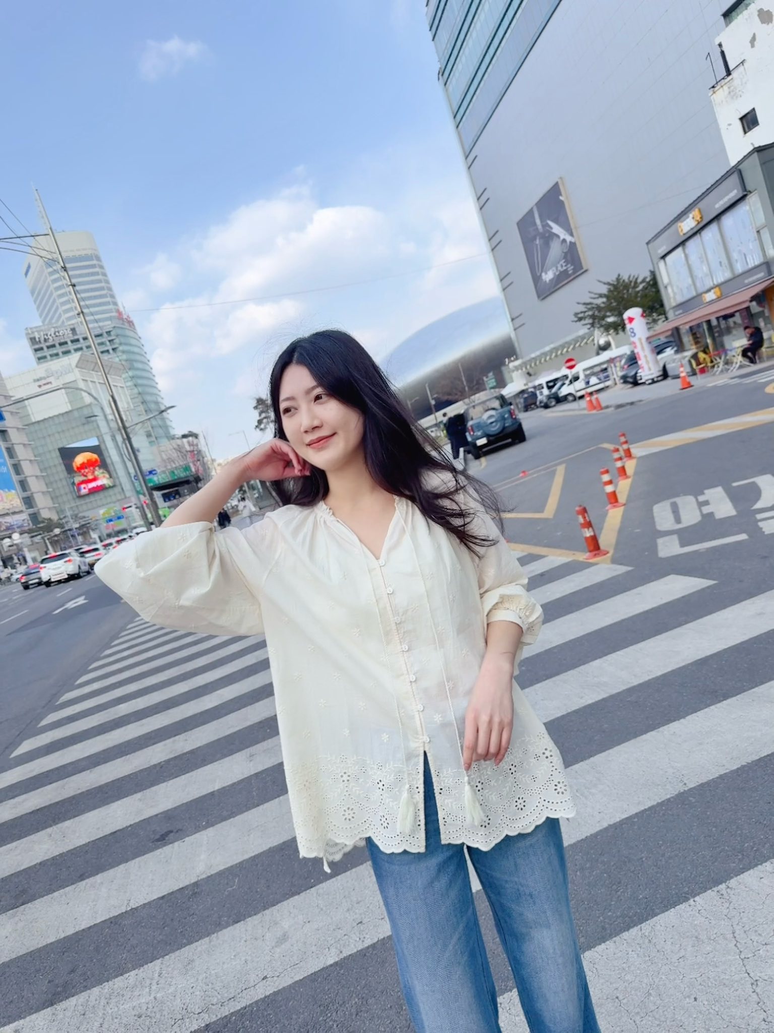 A19.春夏清爽洗色彈性牛仔長褲