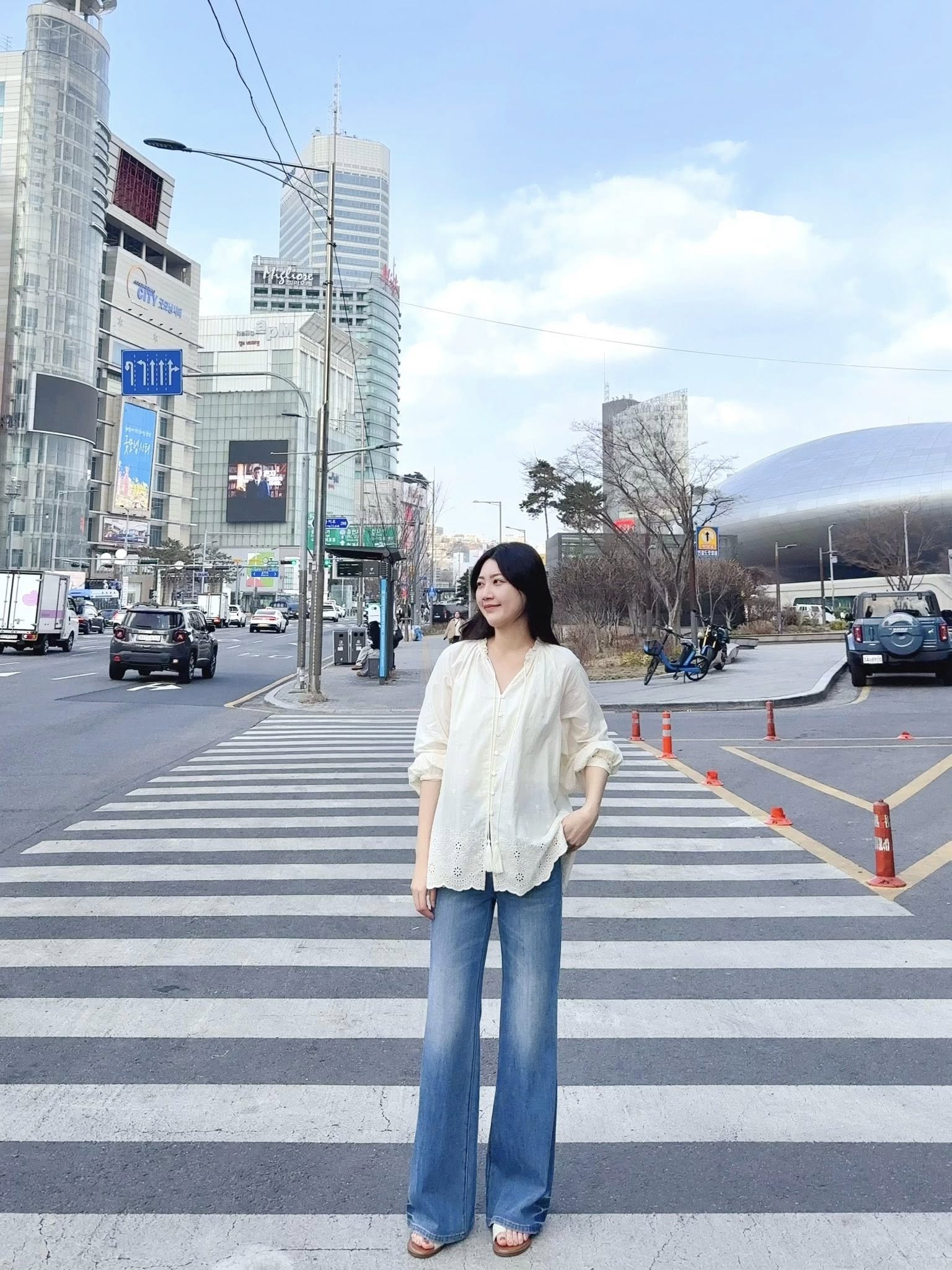 A19.春夏清爽洗色彈性牛仔長褲