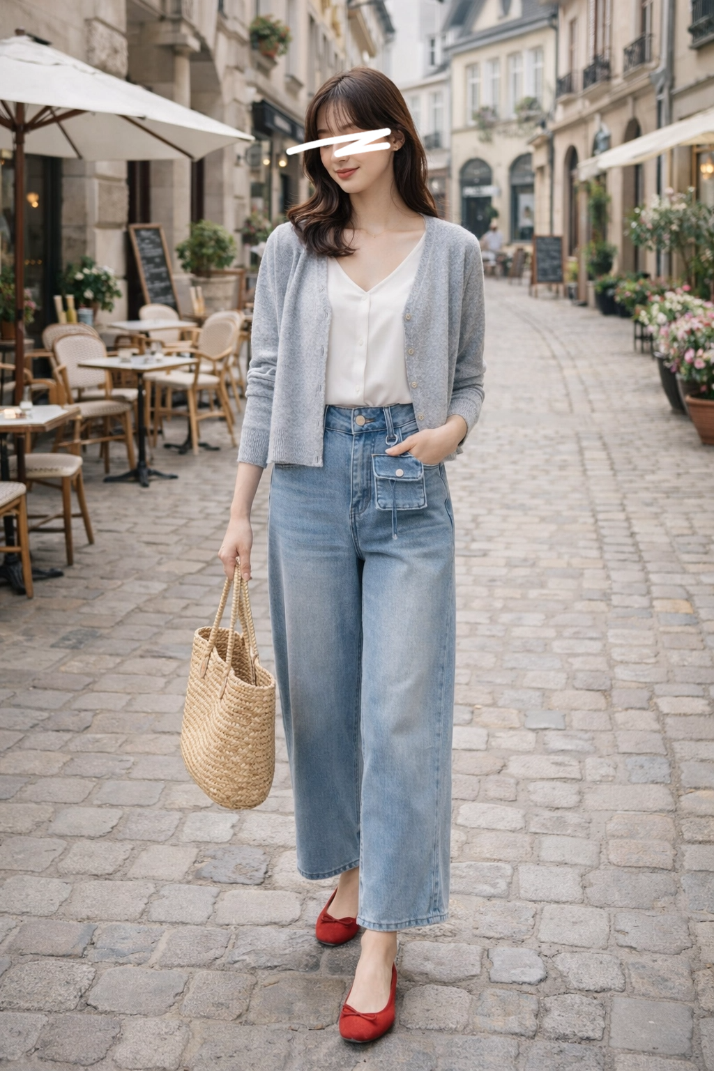 A17.小腰包設計水洗牛仔褲