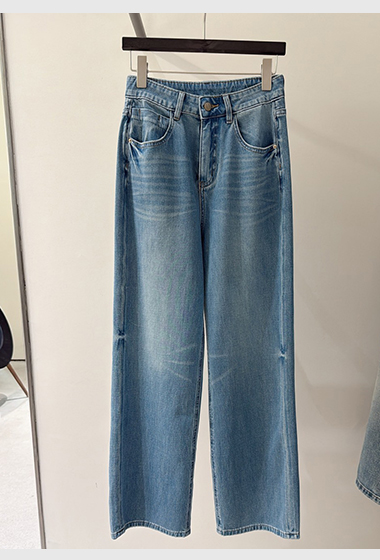 A03.好穿水洗側貓抓彈性牛仔長褲