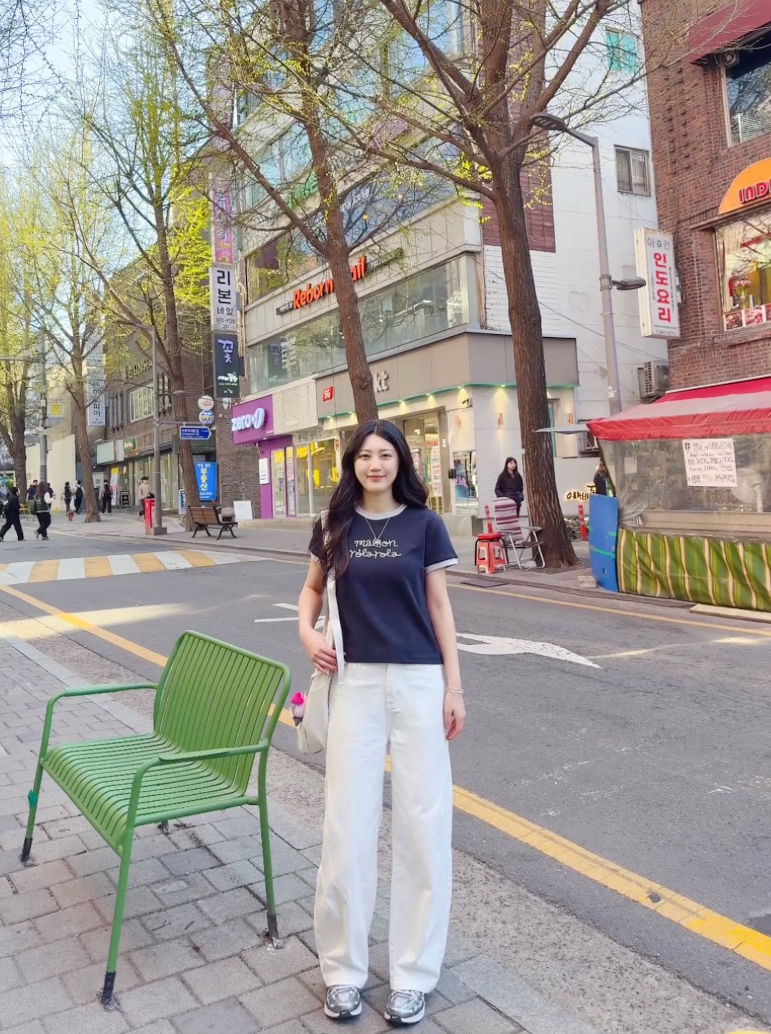 B36.慵懶側邊立體車縫白寬褲