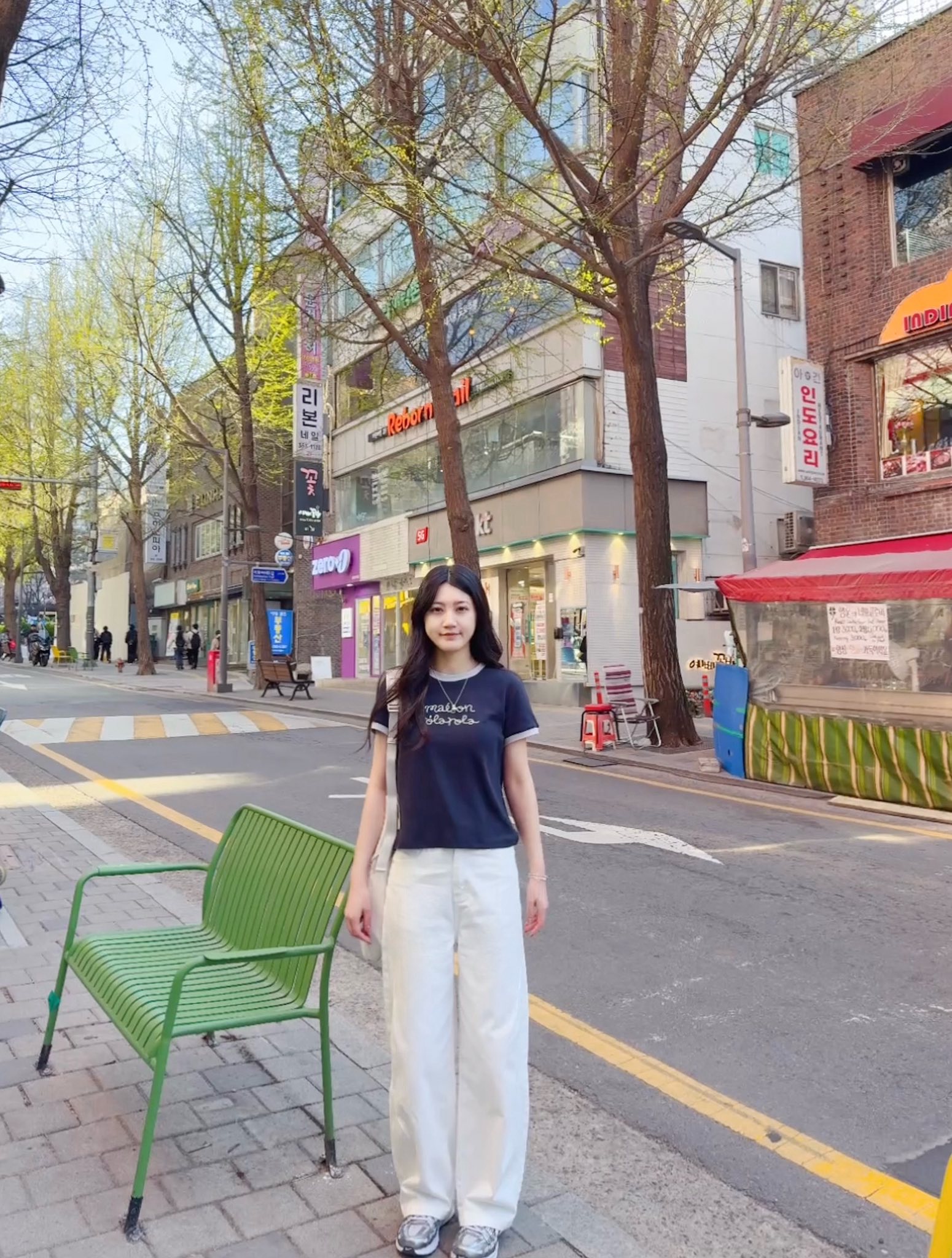 B36.慵懶側邊立體車縫白寬褲