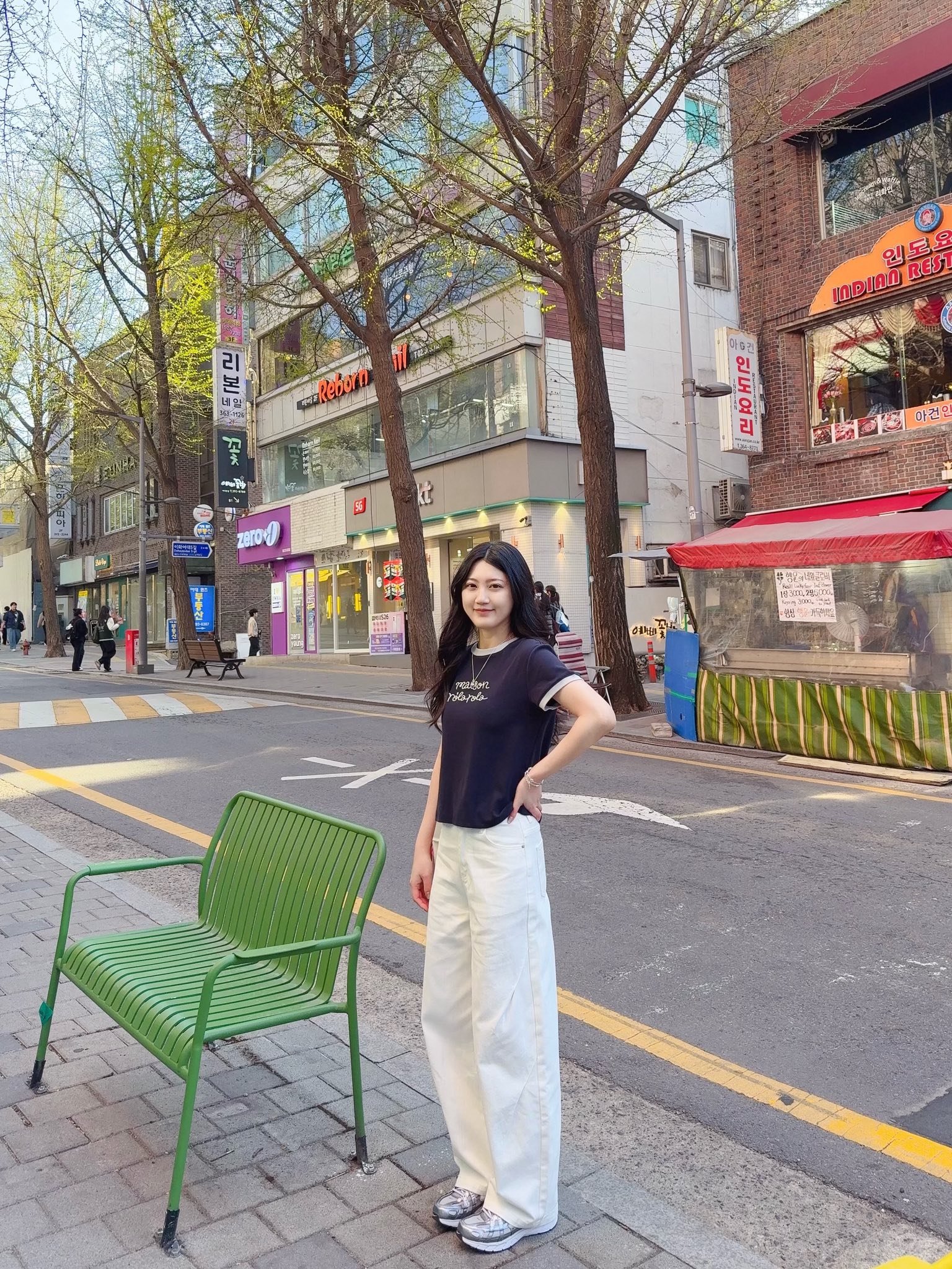 B36.慵懶側邊立體車縫白寬褲