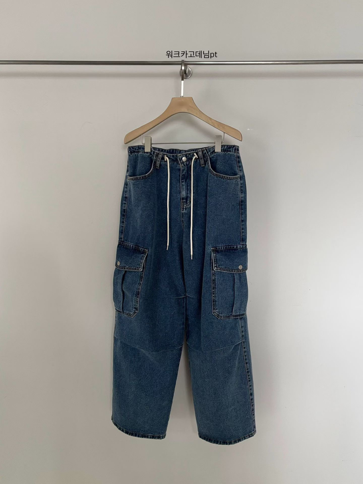 B86.小V家率性牛仔工裝褲