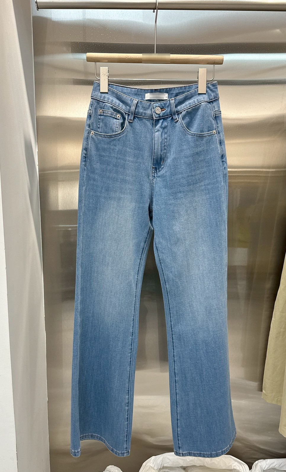 B14.唯美口袋山茶花牛仔褲