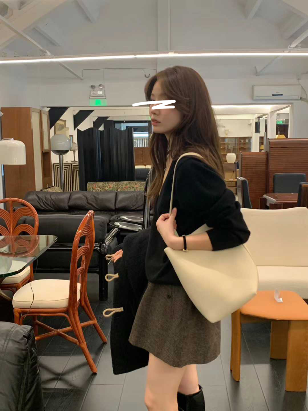 A26.顏值家修身千鳥格短褲裙