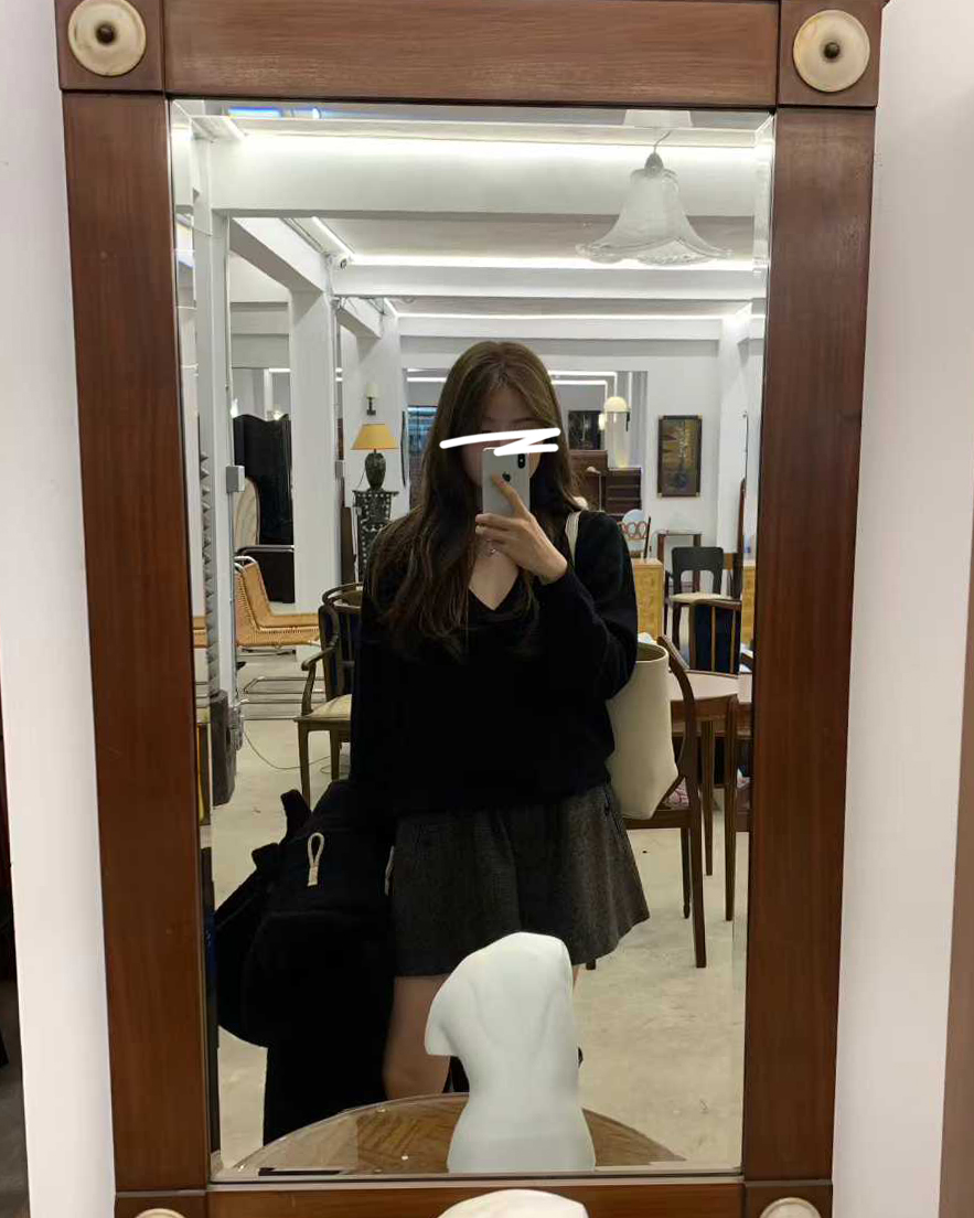 A26.顏值家修身千鳥格短褲裙