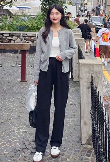 B41.自信女孩後口袋休閒長褲