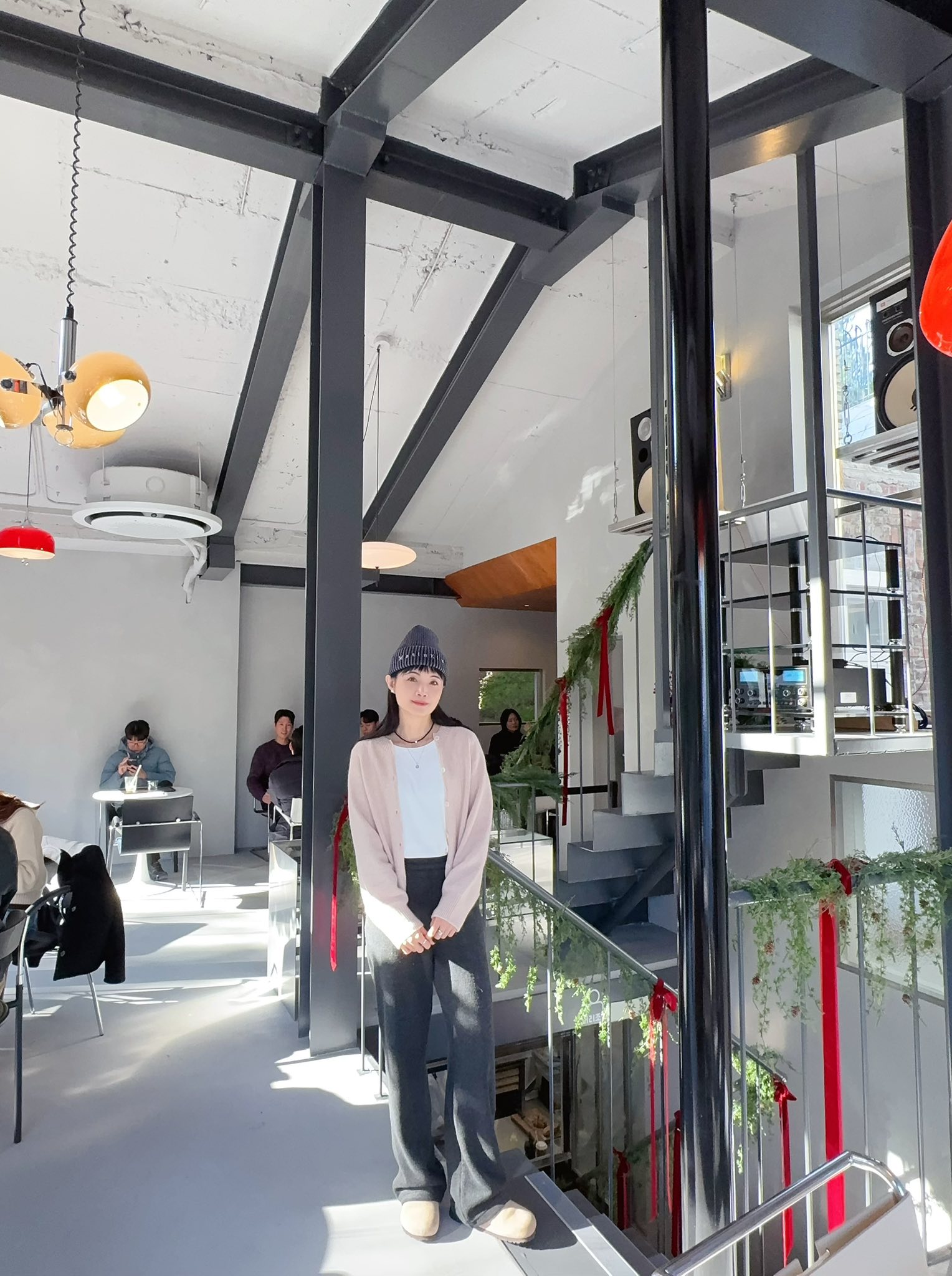 A111.可愛圈圈紗內刷毛落地寬褲