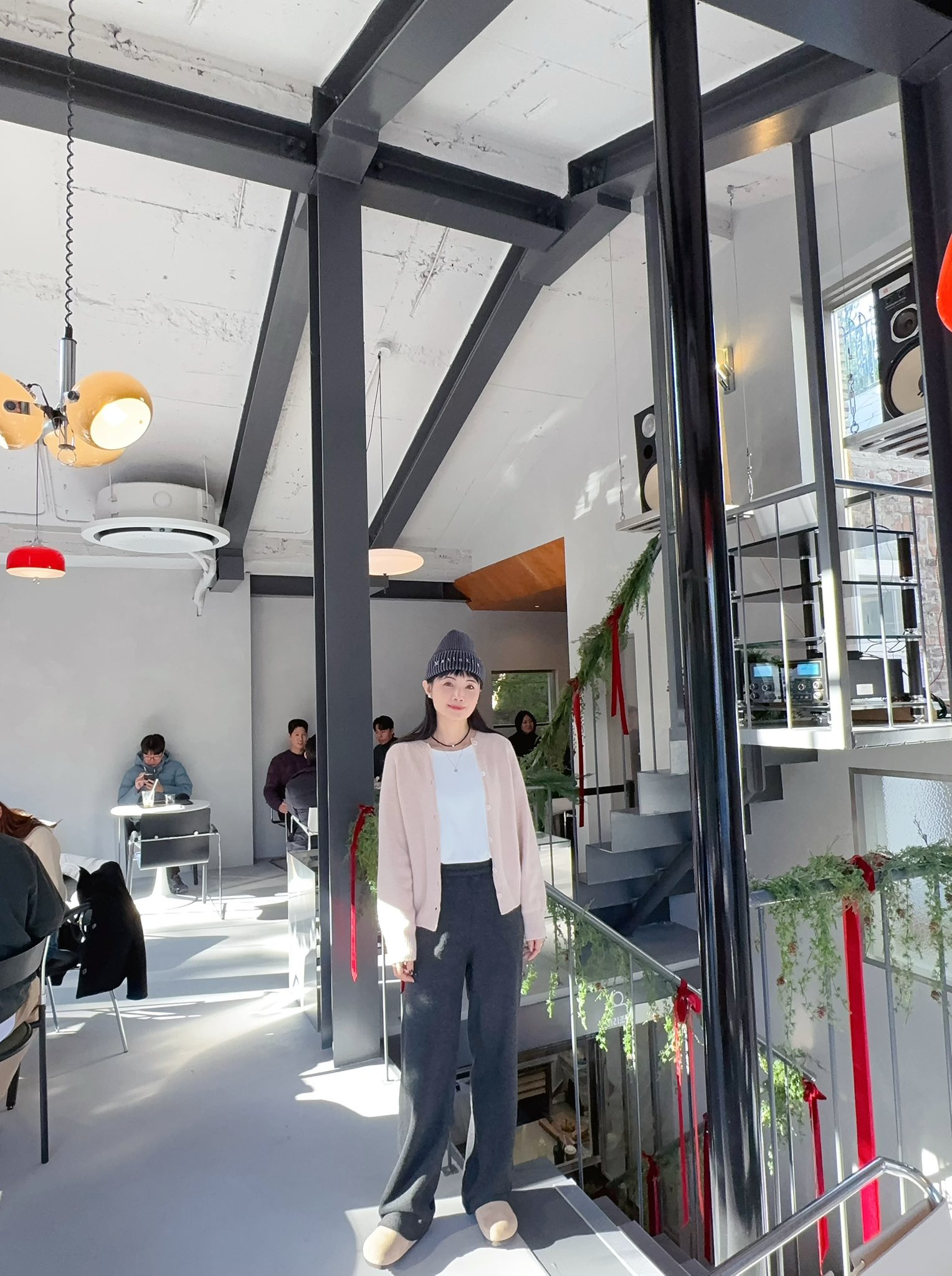 A111.可愛圈圈紗內刷毛落地寬褲