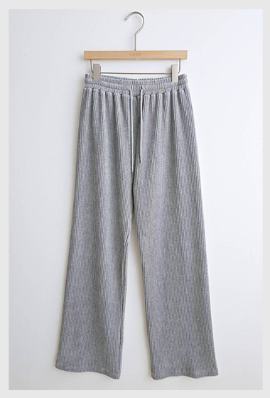 A09.休閒直坑條絨面超瘦長褲