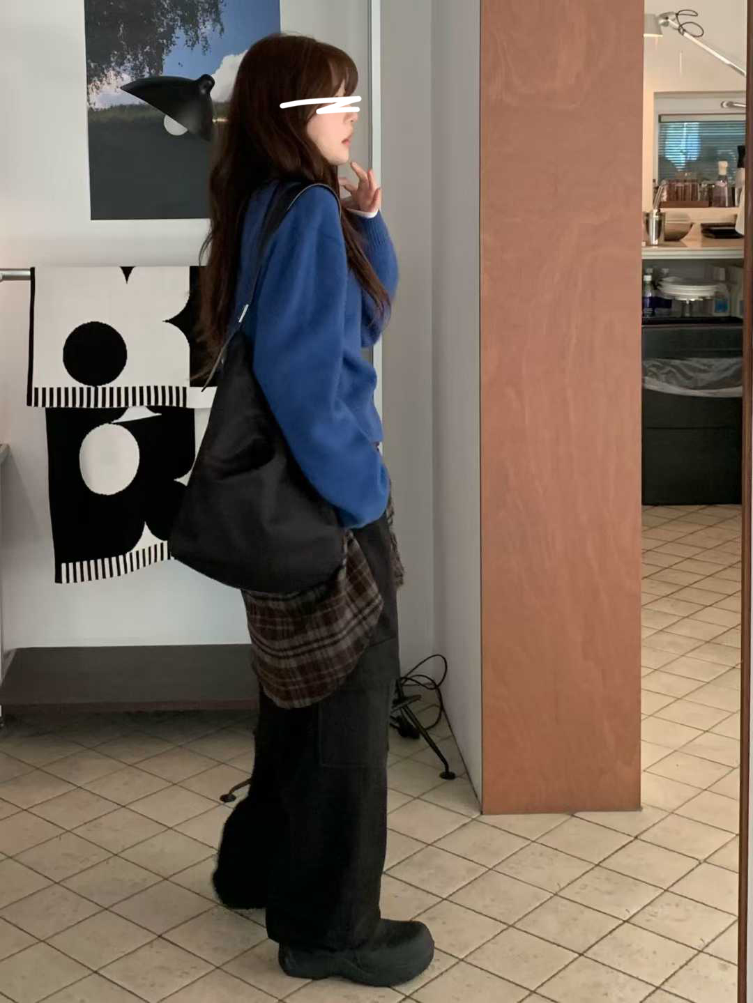 B11.小V家造型立體側口袋工裝長褲