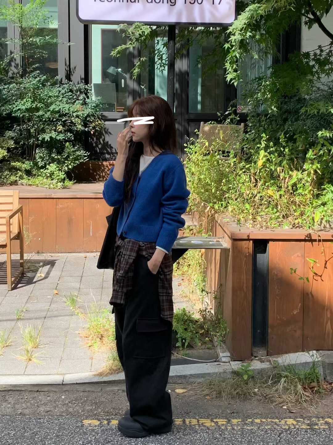 B11.小V家造型立體側口袋工裝長褲