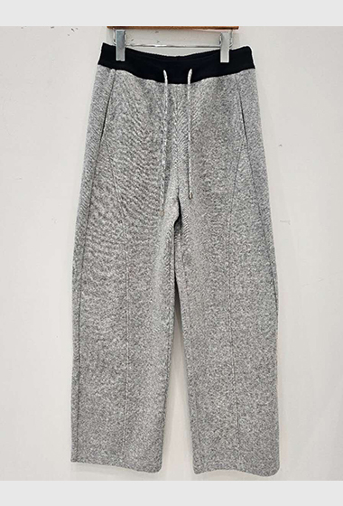 B25.星星家拼接腰頭剪休閒寬褲