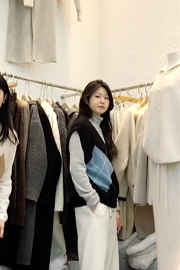 B25.星星家拼接腰頭剪休閒寬褲