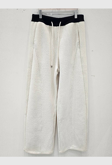 B25.星星家拼接腰頭剪休閒寬褲